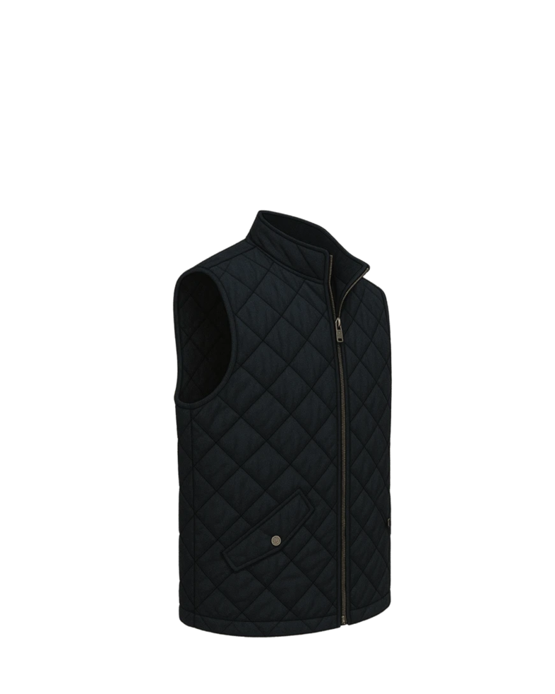 Image of a model wearing a BB18602 Brooks Brothers® Quilted Vest