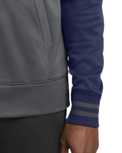 Closeup of a ST236 Sport-Tek Sport-Wick Varsity Fleece Full-Zip Hooded Jacket
