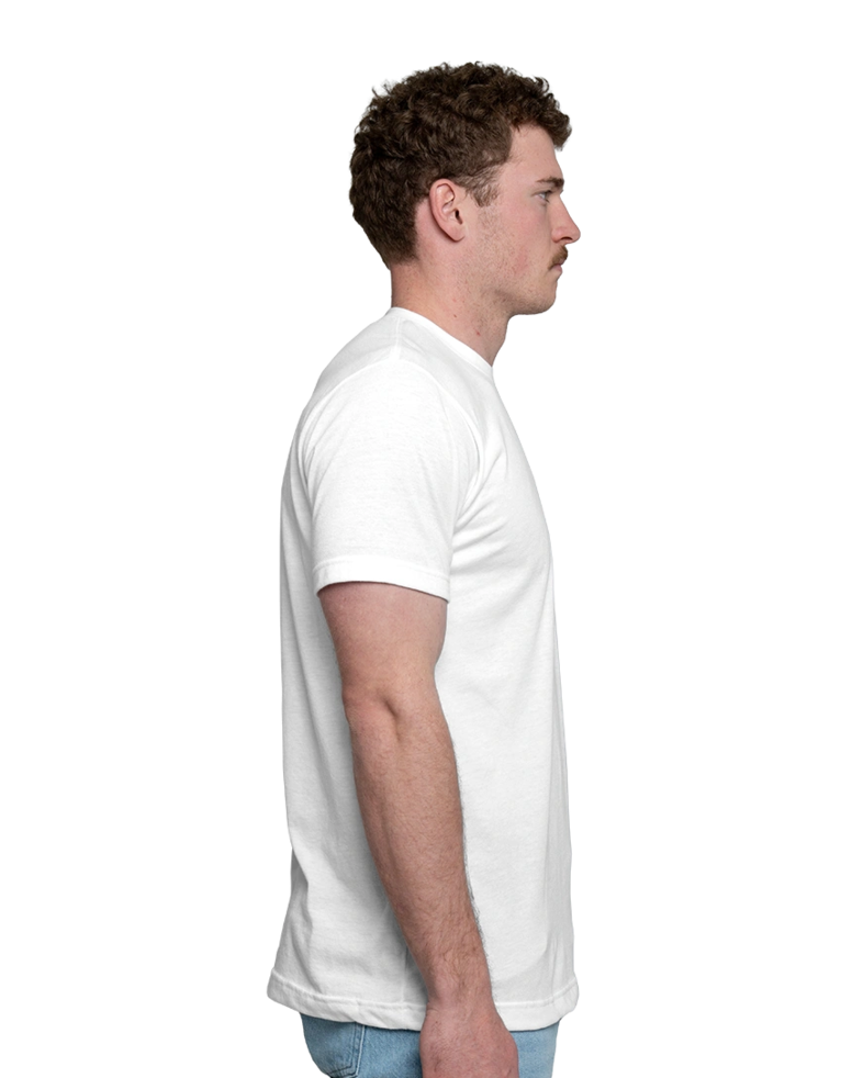 Image of a model wearing a 241 Tultex Unisex Poly-Rich T-shirt