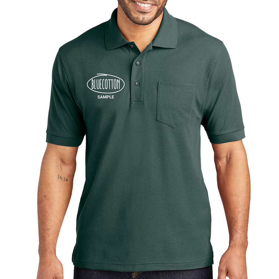Image of K500P Port Authority Silk Touch Polo with Pocket