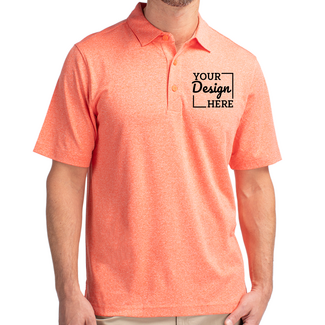 Custom Featured Brands:  MCK01050 Cutter & Buck Forge Heathered Stretch Mens Polo