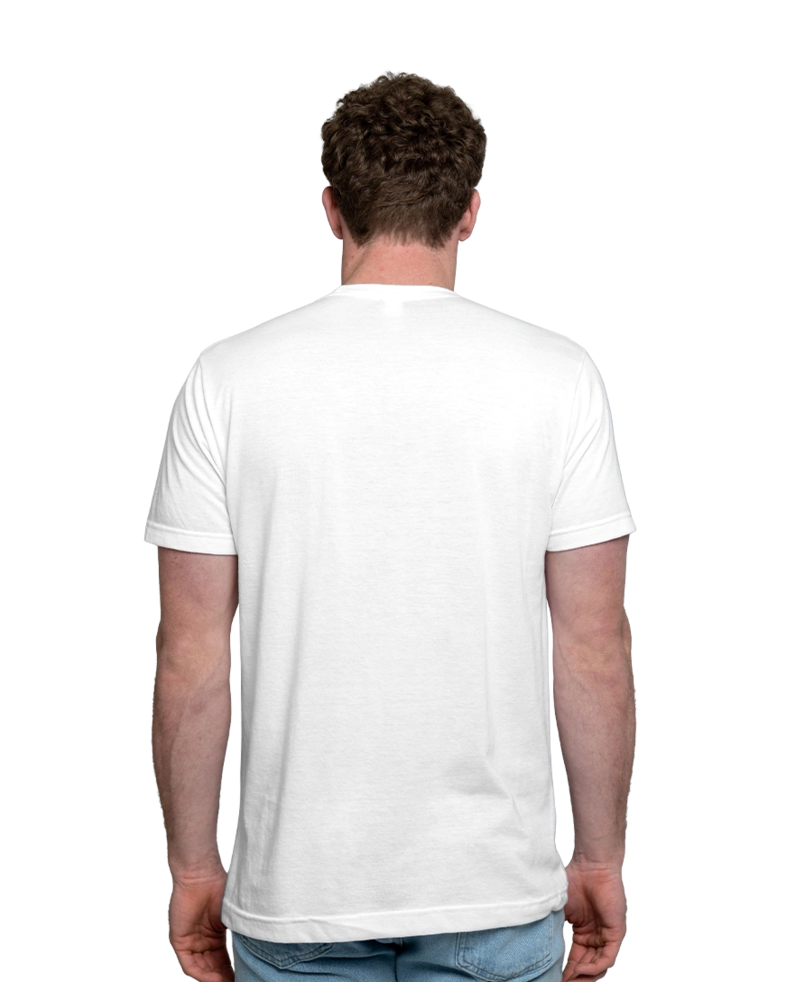 Image of a model wearing a 241 Tultex Unisex Poly-Rich T-shirt