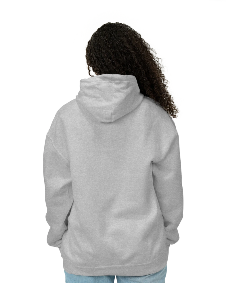 Image of a model wearing a 993M Jerzees Full Zip Hood