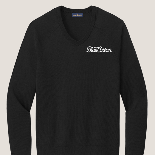 Sample image of BB18400 Brooks Brothers® Cotton Stretch V-Neck Sweater