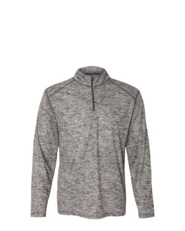 Model wearing a 4172 Badger Tonal Blend 1/4 Zip