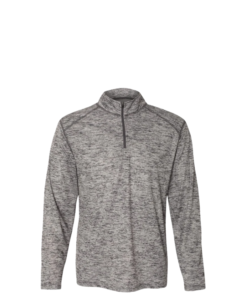 Image of a model wearing a 4172 Badger Tonal Blend 1/4 Zip
