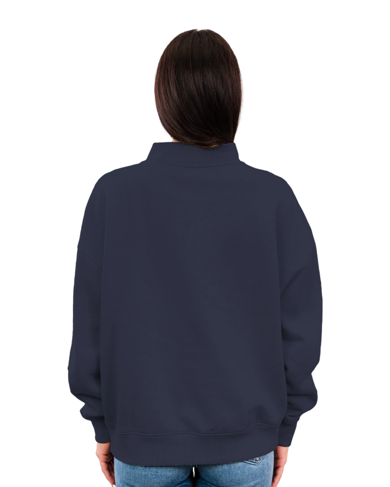 Image of a model wearing a IND280MOCK Independent Trading Co. Womens Midweight Mock Neck Sweatshirt
