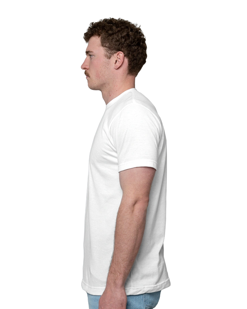 Image of a model wearing a 241 Tultex Unisex Poly-Rich T-shirt