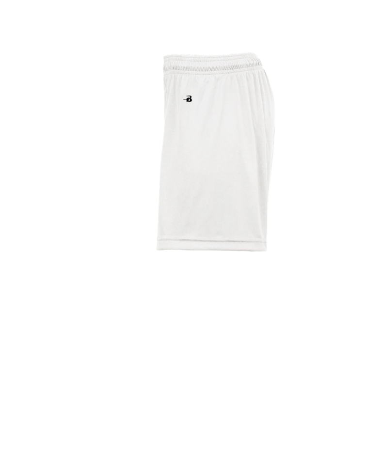 Image of a model wearing a BD4116 Badger Sport Ladies' Core Short