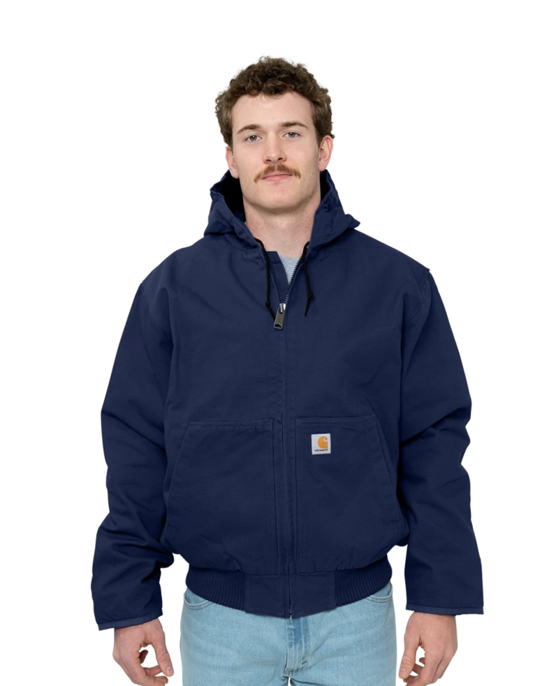 Image of a model wearing a CT104050 Carhartt Washed Duck Active Jac