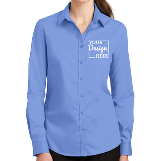 Custom Button Up Shirts:  L663 Port Authority Ladies SuperPro Twill Shirt