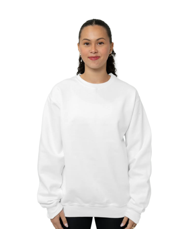 Model wearing a PC90 Port & Company Crewneck Sweatshirt