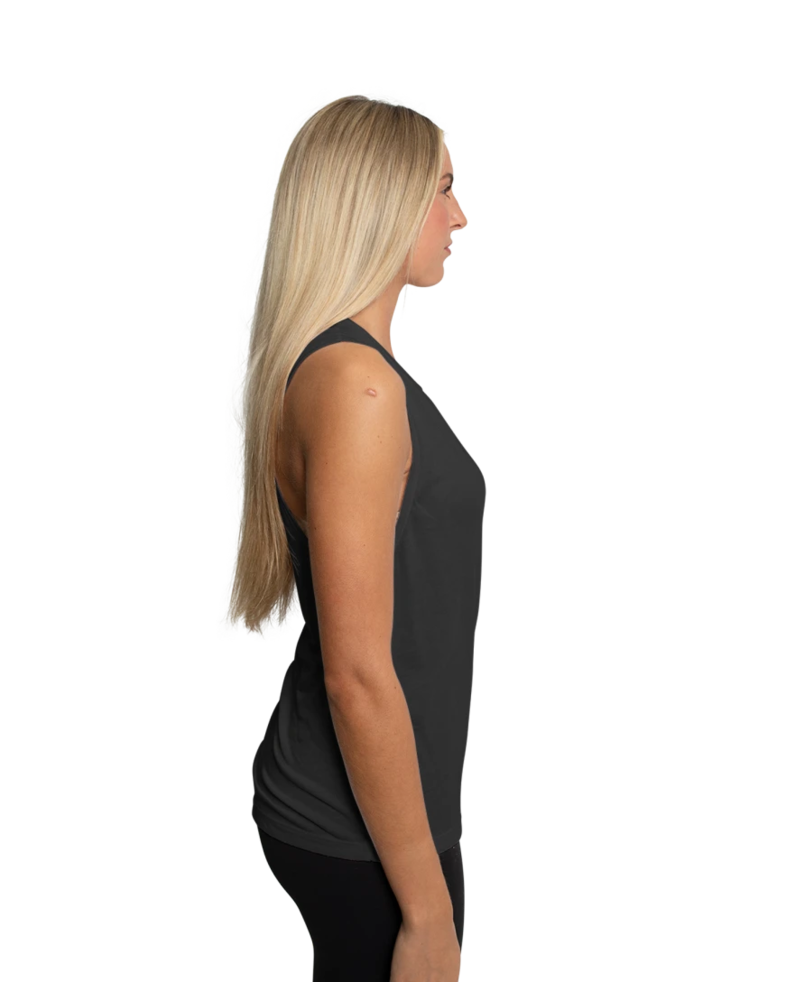 Image of a model wearing a 8803 Bella + Canvas Women's Flowy Muscle Tank