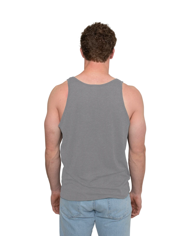 Image of a model wearing a 3480 Bella + Canvas Unisex Jersey Tank
