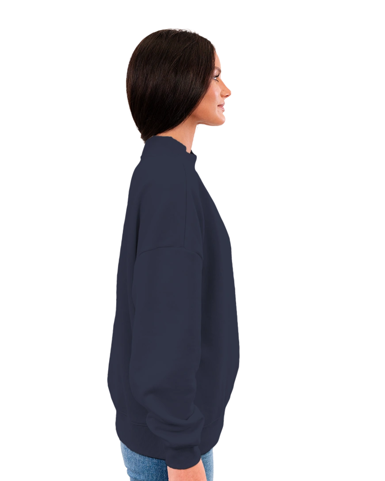 Image of a model wearing a IND280MOCK Independent Trading Co. Womens Midweight Mock Neck Sweatshirt