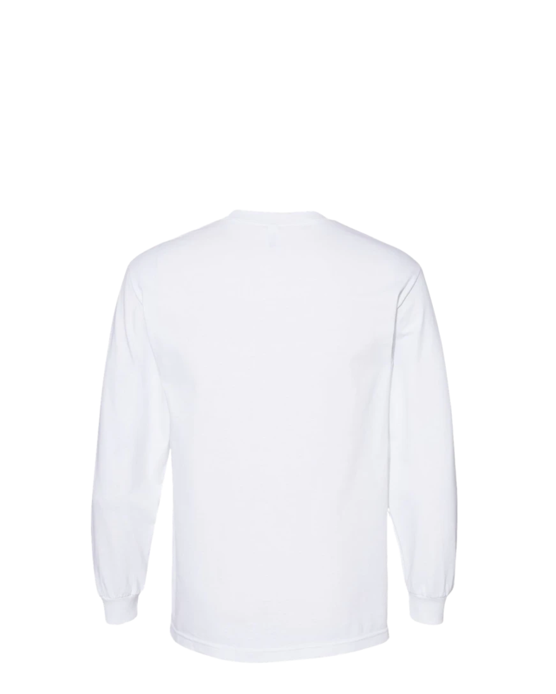 Image of a model wearing a 1304 American Apparel Unisex Heavyweight Cotton Long Sleeve Tee