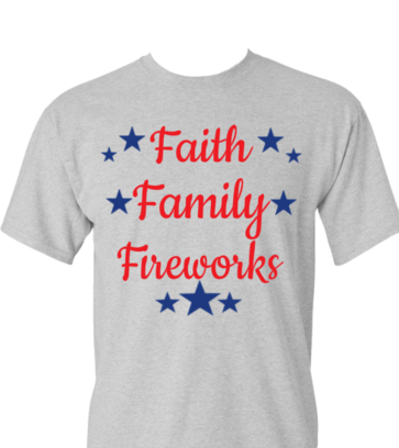 faith family fireworks design idea