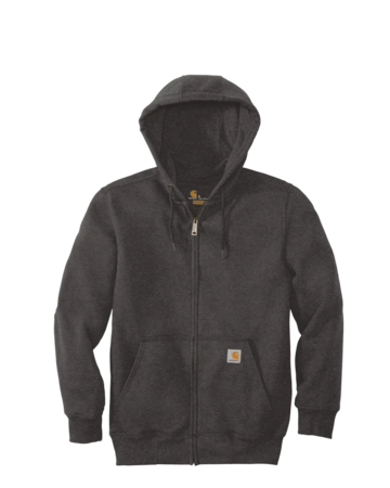 Model wearing a CT100614 Carhartt Rain Defender Paxton Heavyweight Hooded Zip-Front Sweatshirt