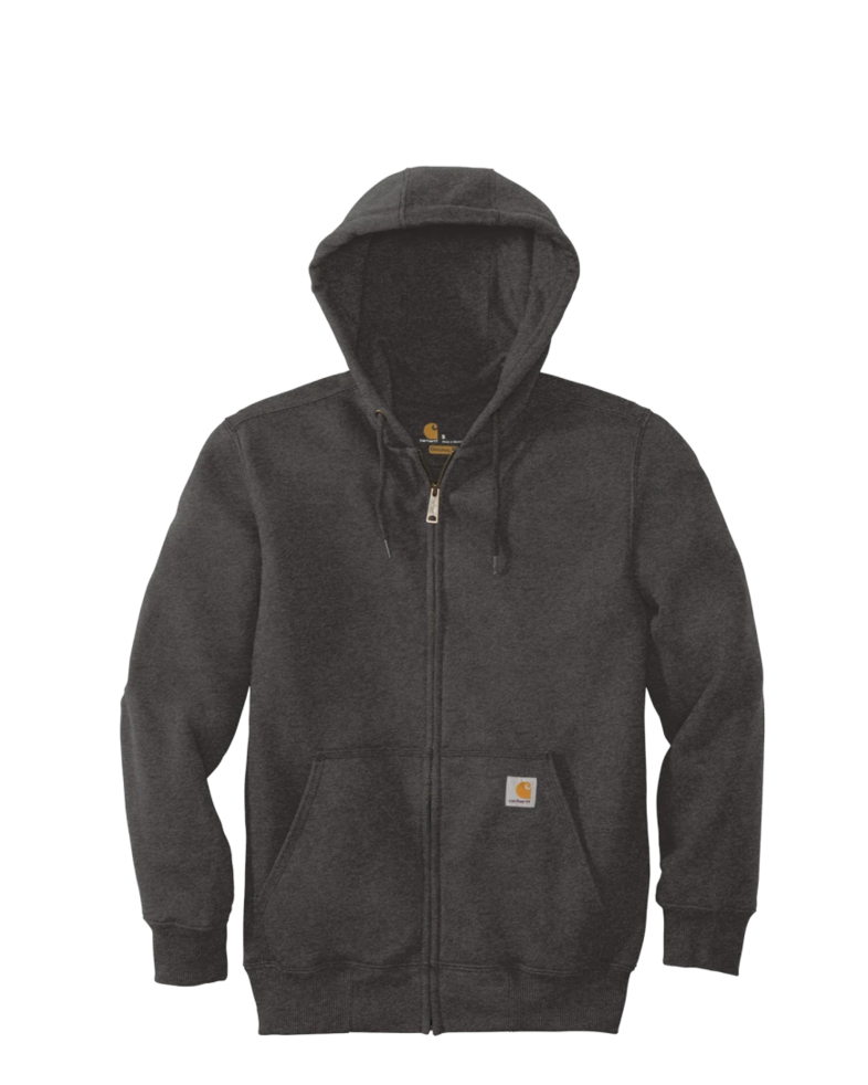 Image of a model wearing a CT100614 Carhartt Rain Defender Paxton Heavyweight Hooded Zip-Front Sweatshirt
