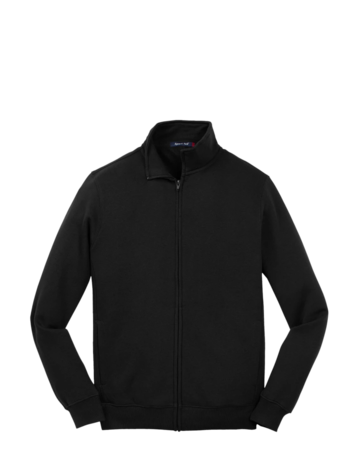 Model wearing a ST259 Sport-Tek Full Zip Sweatshirt