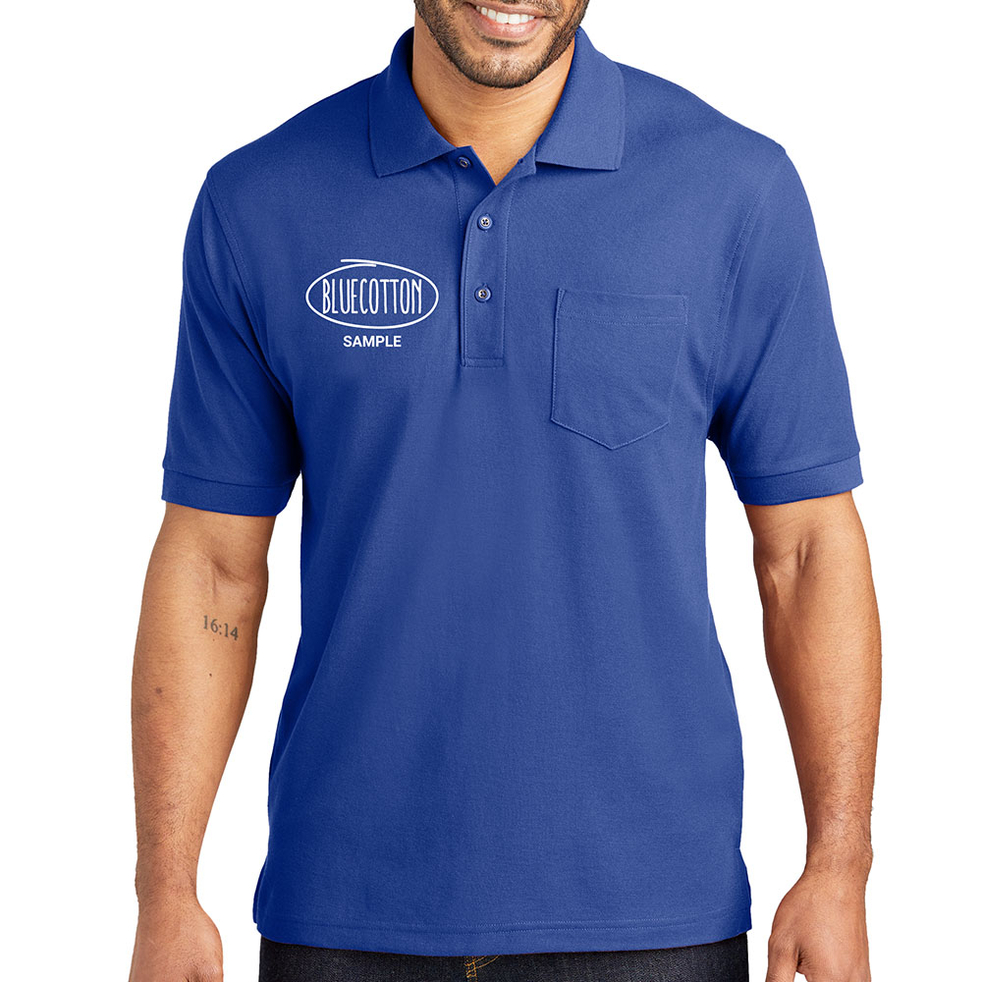 Image of K500P Port Authority Silk Touch Polo with Pocket
