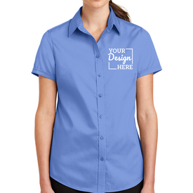 L664 Port Authority Ladies Short Sleeve SuperPro Twill Shirt