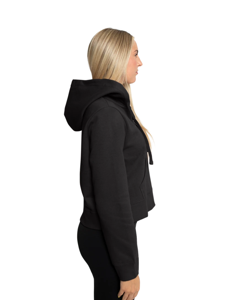 Image of a model wearing a DT6103 District® Women’s V.I.T.™ Fleece Full-Zip Hoodie