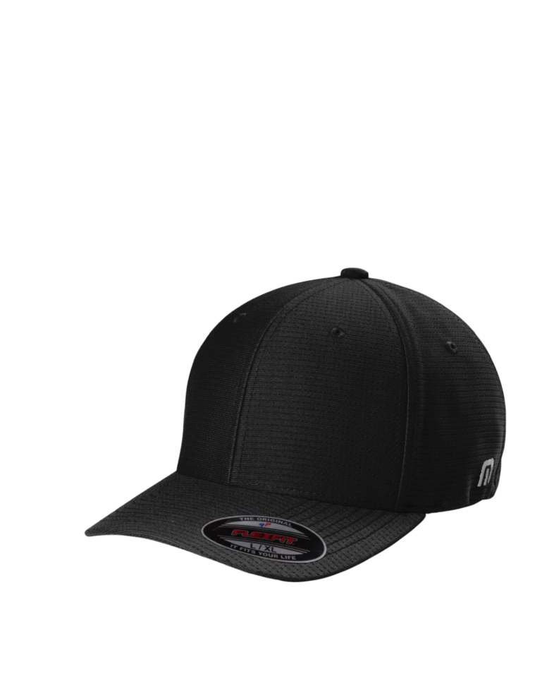 Image of a model wearing a TM1MU426 TravisMathew Rad Flexback Cap