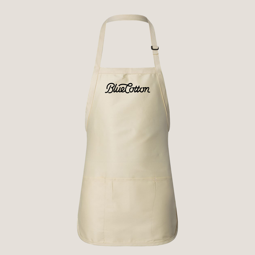 Image of Q4250 Q-Tees Medium-Length Apron with Pouch Pocket