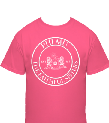 phi mu sorority design idea
