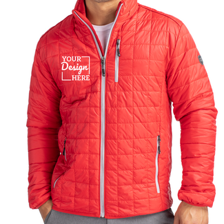 Custom Featured Brands:  MCO00018 Cutter & Buck Rainier PrimaLoft® Mens Eco Insulated Full Zip Puffer Jacket