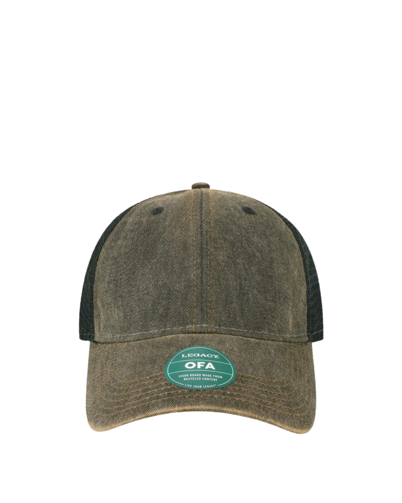 Image of a model wearing a OFA LEGACY Old Favorite Trucker Cap