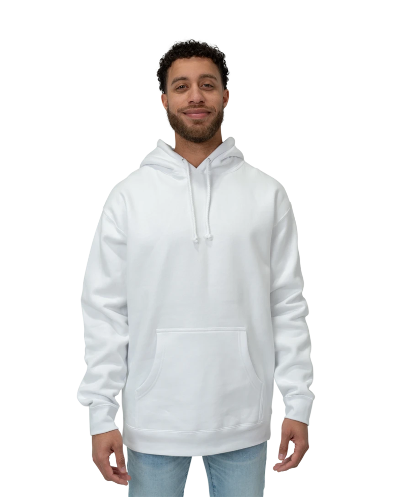 Image of a model wearing a IND4000 Independent Trading Co. Heavyweight Hooded Sweatshirt