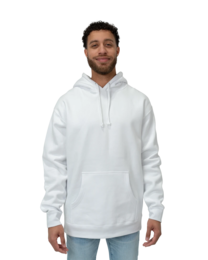 Image of a model wearing IND4000 Independent Trading Co. Heavyweight Hooded Sweatshirt