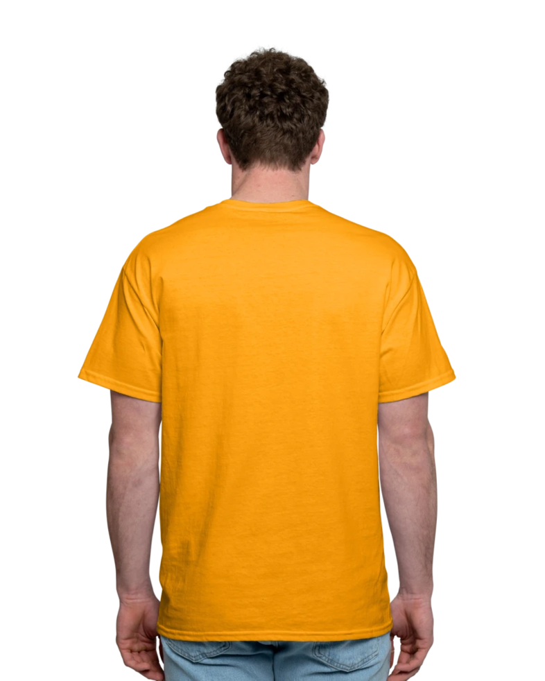 Image of a model wearing a 8000 Gildan DryBlend 50/50 Tee