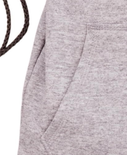 Closeup of a BG614 Port & Company Core Fleece Sweatshirt Cinch Pack