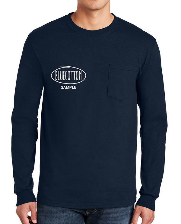 2410 Gildan Ultra Cotton Long Sleeve Pocket Tee