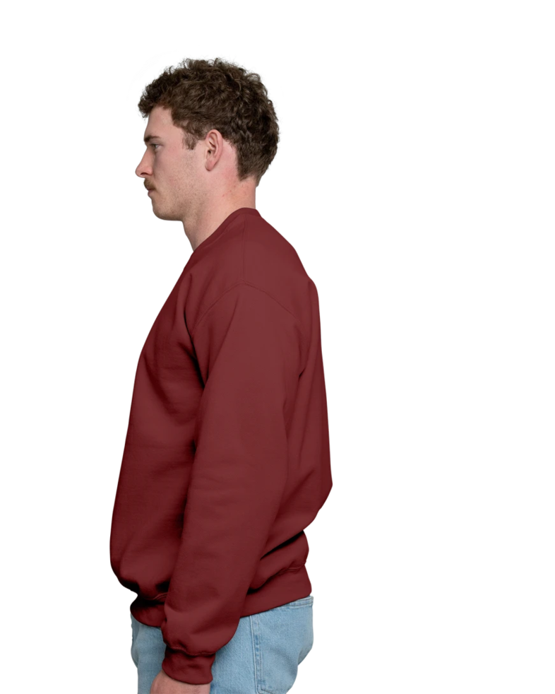 Image of a model wearing a 18000 Gildan Crewneck Sweatshirt