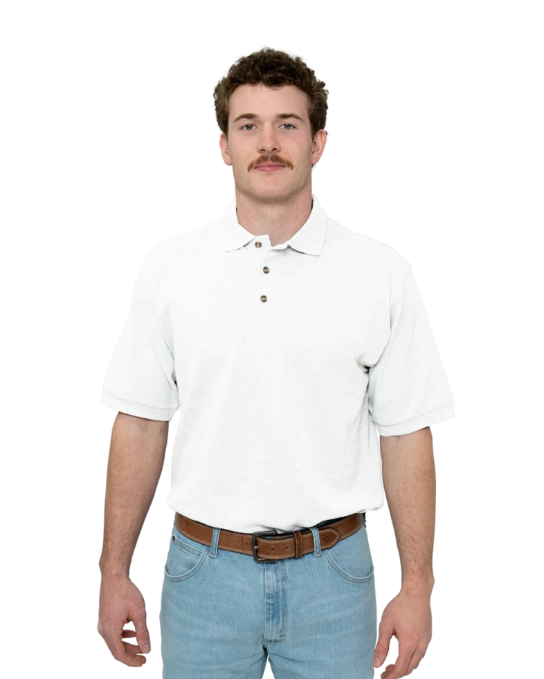 Image of a model wearing a K420 Port Authority Pique Knit Sport Shirt