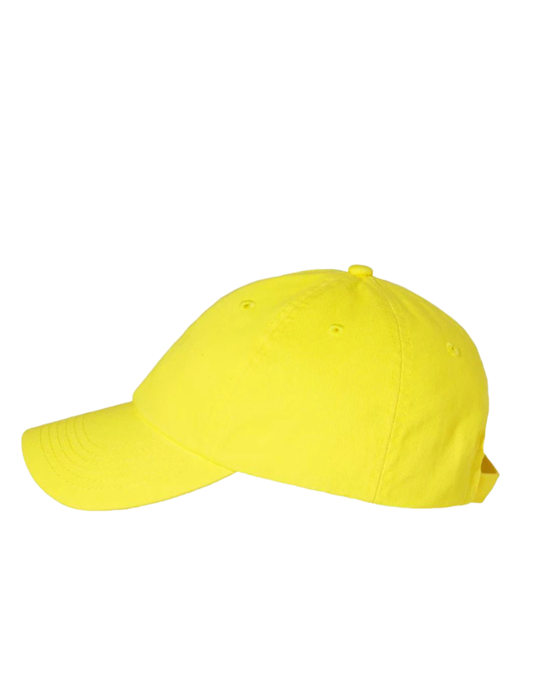 Image of a model wearing a VC300 Valucap Bio-Washed Cap