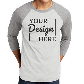 Custom Athletic Apparel:  6051 Next Level Unisex Tri-Blend Three-Quarter Sleeve Baseball Raglan Tee