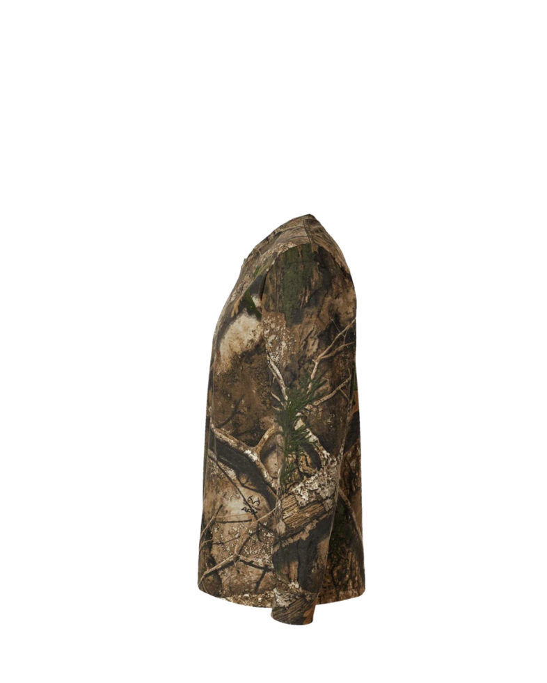 Image of a model wearing a 3981 Code V Realtree Camouflage Long Sleeve T-Shirt