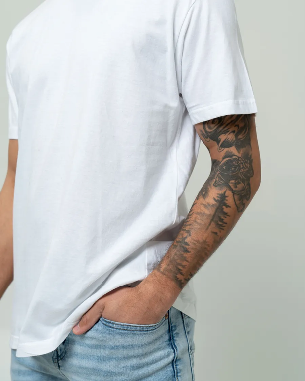 Closeup of a 2001 American Apparel Fine Jersey Tee