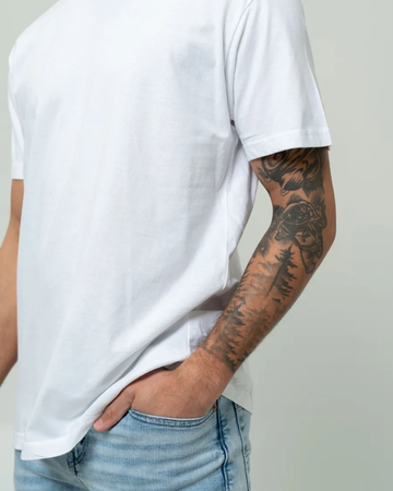 Closeup of a 2001 American Apparel Fine Jersey Tee