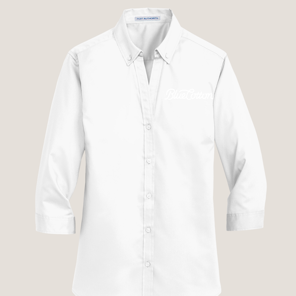 Image of L665 Port Authority Ladies 3/4 Sleeve SuperPro Twill Shirt