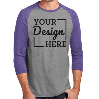 Custom Athletic Apparel:  DM136 District Tri-Blend Baseball Raglan