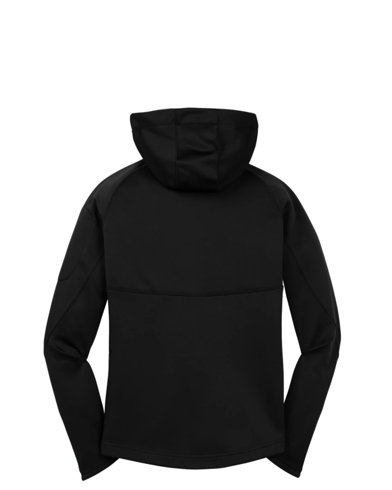 Image of a model wearing a L248 Sport-Tek Ladies Tech Fleece Full-Zip Hooded Jacket