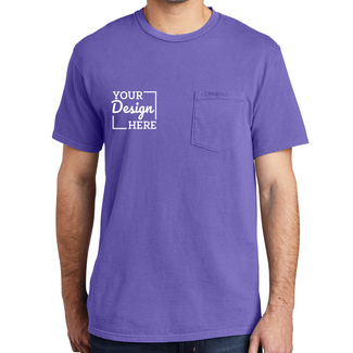 Pocket T-Shirts:  PC099P Port & Company Pigment-Dyed Pocket Tee