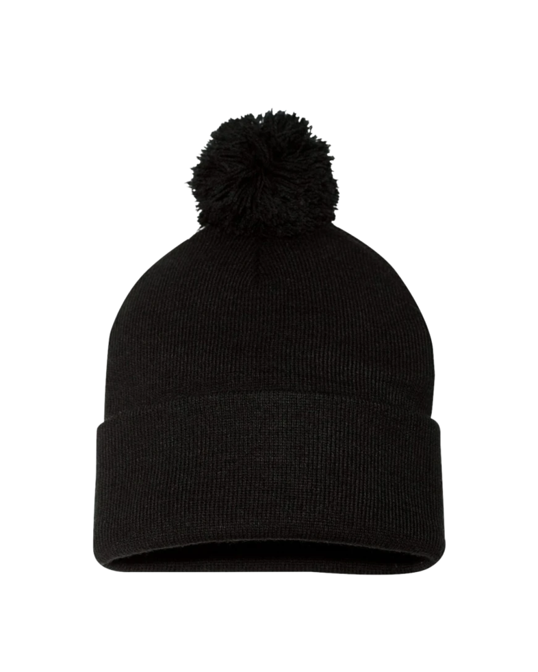 Image of a model wearing a SP15 Sportsman Pom-Pom 12 Inch Knit Beanie