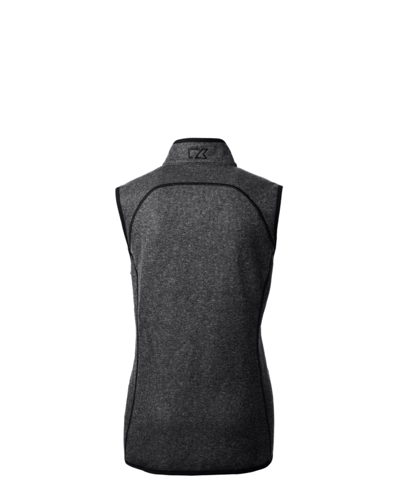 Image of a model wearing a LCO00058 Cutter & Buck Mainsail Sweater Knit Womens Full Zip Vest